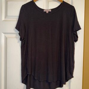 Philosophy Black Short Sleeve Crewneck Top. EUC. Size 1X